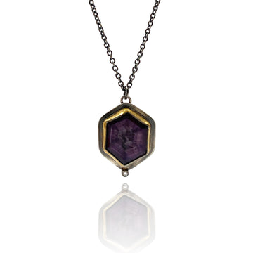 Ruby and 24k Gold Necklace