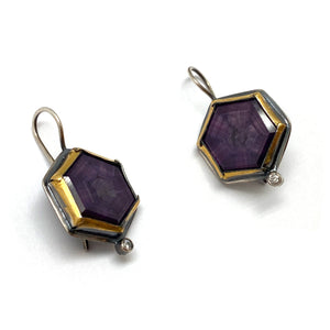 Ruby and Diamond Earrings-Earrings-Austin Titus-Pistachios
