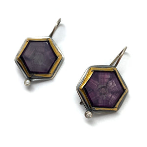 Ruby and Diamond Earrings-Earrings-Austin Titus-Pistachios