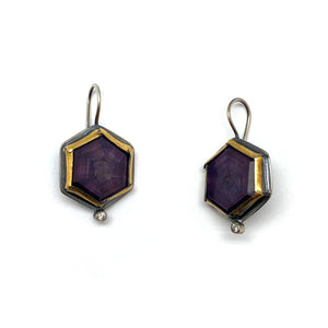 Ruby and Diamond Earrings-Earrings-Austin Titus-Pistachios
