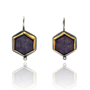 Ruby and Diamond Earrings-Earrings-Austin Titus-Pistachios
