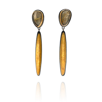 Rutilated Quartz Drop Earrings