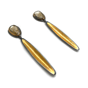 Rutilated Quartz Drop EarringsXXX-Earrings-Austin Titus-Pistachios