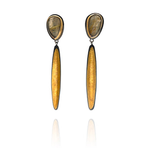 Rutilated Quartz Drop EarringsXXX-Earrings-Austin Titus-Pistachios