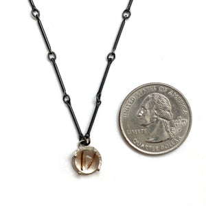 Rutilated Quartz Pendant Necklace-Heather Guidero-Pistachios