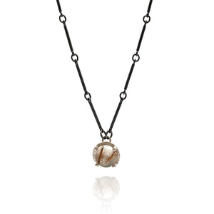Rutilated Quartz Pendant Necklace-Heather Guidero-Pistachios