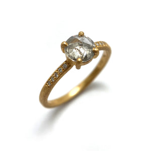 Salt and Pepper Diamond Ring-Rings-Yasuko Azuma-Pistachios