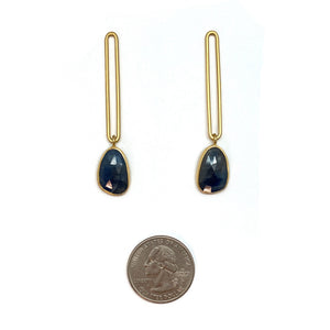 Sapphire Exclamation Earrings-Earrings-Emily Rogstad-Pistachios