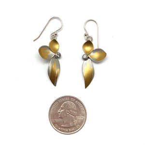 Sapphire Feathered Floral Earrings-Earrings-Judith Neugebauer-Pistachios