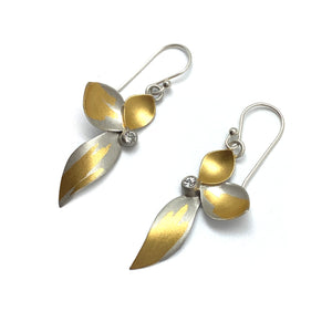 Sapphire Feathered Floral Earrings-Earrings-Judith Neugebauer-Pistachios