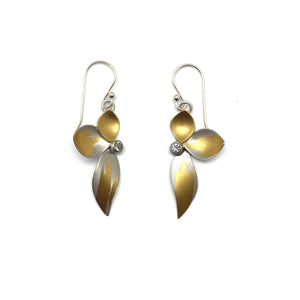 Sapphire Feathered Floral Earrings-Earrings-Judith Neugebauer-Pistachios