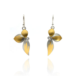 Sapphire Feathered Floral Earrings-Earrings-Judith Neugebauer-Pistachios
