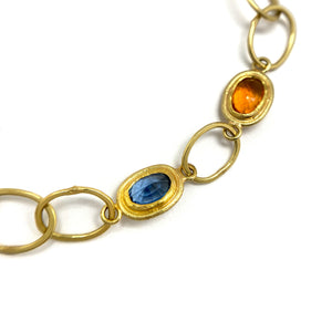 Sapphire and Gold Bracelet-Bracelets-Petra Class-Pistachios