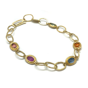 Sapphire and Gold Bracelet-Bracelets-Petra Class-Pistachios