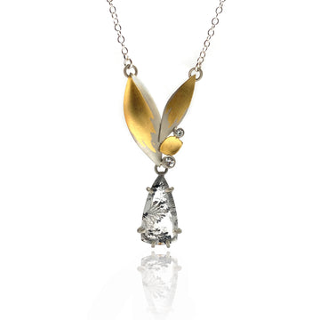 Sapphire and Quartz Pendant Necklace