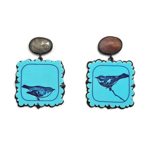 Sapphire and Turquoise Earrings-Earrings-Kelly Jean Conroy-Pistachios