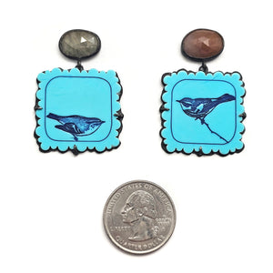 Sapphire and Turquoise Earrings-Earrings-Kelly Jean Conroy-Pistachios