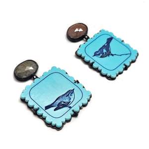 Sapphire and Turquoise Earrings-Earrings-Kelly Jean Conroy-Pistachios