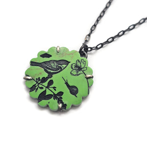 Scalloped Gaspeite Necklace-Necklaces-Kelly Jean Conroy-Pistachios