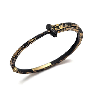 Scattered Diamond Gold Splash Nail Bracelet-Bracelets-Pat Flynn-Pistachios