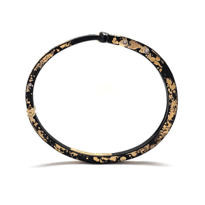 Scattered Diamond Gold Splash Nail Bracelet-Bracelets-Pat Flynn-Pistachios