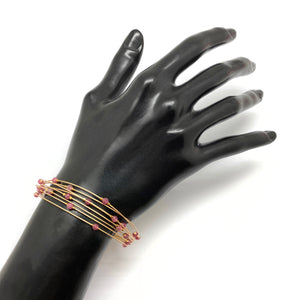 Scattered Pink Tourmaline Bracelet-Bracelets-Bernd Wolf-Pistachios