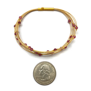 Scattered Pink Tourmaline Bracelet-Bracelets-Bernd Wolf-Pistachios