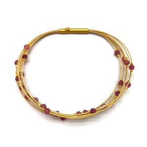 Scattered Pink Tourmaline Bracelet-Bracelets-Bernd Wolf-Pistachios