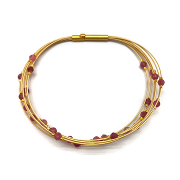 Scattered Pink Tourmaline Bracelet