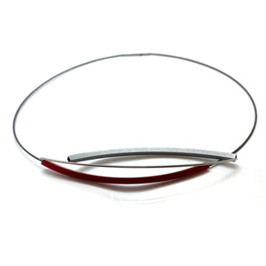 Sculptural Anodized Aluminum Collar-Necklaces-Ursula Muller-Pistachios