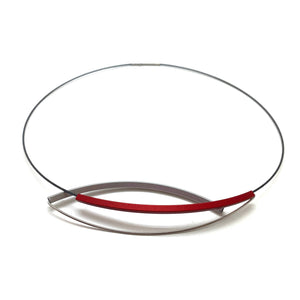 Sculptural Anodized Aluminum Collar-Necklaces-Ursula Muller-Pistachios