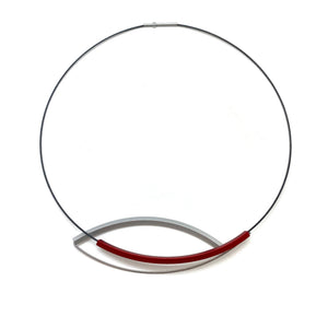 Sculptural Anodized Aluminum Collar-Necklaces-Ursula Muller-Pistachios