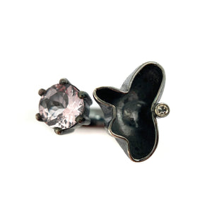 Sculptural Morganite Ring-Rings-Sabine Müller-Pistachios