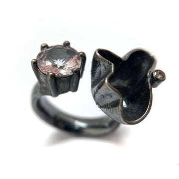 Sculptural Morganite Ring