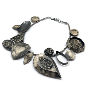Sculptural 'Stone' Statement Necklace-Necklaces-So Young Park-Pistachios