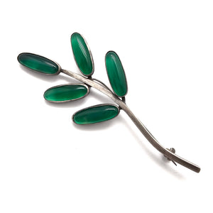 Serpentine Sprig Brooch-Pins-Liz Clark-Pistachios
