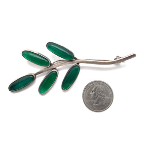 Serpentine Sprig Brooch-Pins-Liz Clark-Pistachios