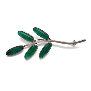 Serpentine Sprig Brooch-Pins-Liz Clark-Pistachios