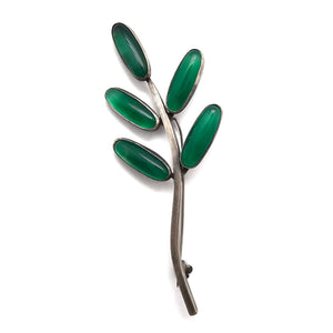 Serpentine Sprig Brooch-Pins-Liz Clark-Pistachios
