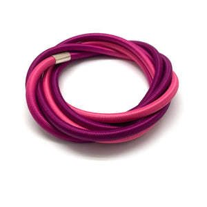 Shades of Pink and Purple Twisted Bracelet-Bracelets-Gilly Langton-Pistachios