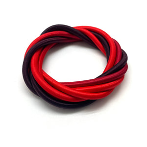 Shades of Purple and Red Twisted Bracelet-Bracelets-Gilly Langton-Pistachios
