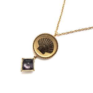 Shell Droplet Necklace-Necklaces-Anna Bankuti-Pistachios