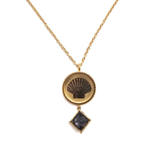 Shell Droplet Necklace-Necklaces-Anna Bankuti-Pistachios