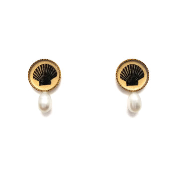 Shell Pearl Studs
