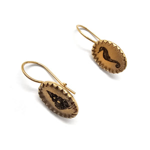 Shell and Seahorse Earrings-Earrings-Anna Bankuti-Pistachios
