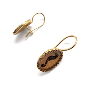 Shell and Seahorse Earrings-Earrings-Anna Bankuti-Pistachios