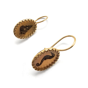 Shell and Seahorse Earrings-Earrings-Anna Bankuti-Pistachios