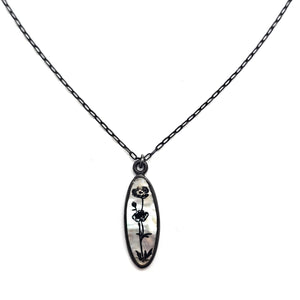 Shiny Mother of Pearl Necklace-Necklaces-Kelly Jean Conroy-Pistachios