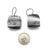 Short Black and White Fabric Tube Earrings-Earrings-Myung Urso-Pistachios