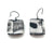 Short Black and White Fabric Tube Earrings-Earrings-Myung Urso-Pistachios
